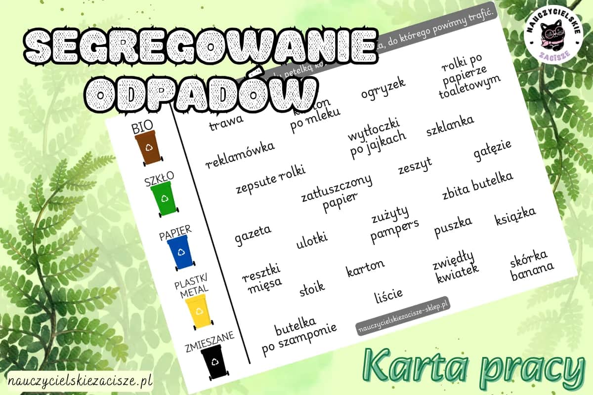 Darmowe karty pracy o recyklingu dla dzieci: Ucz ekologii przez zabawę!
